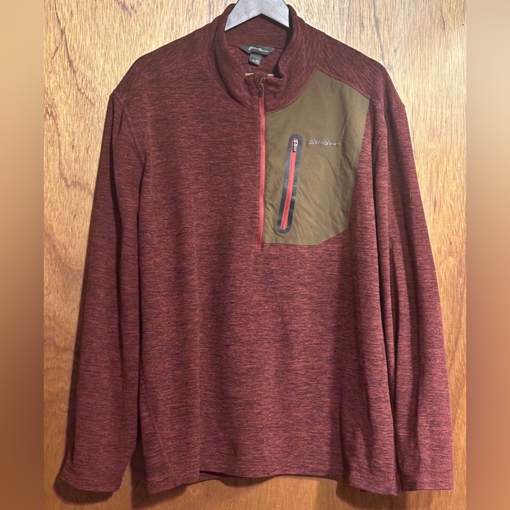 Eddie Bauer Half Zip Pullover Burgundy XXL